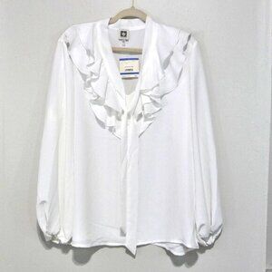 ANNE KLEIN RUFFLE BLOUSE SIZE XL (MAY FIT SIZE 1X)